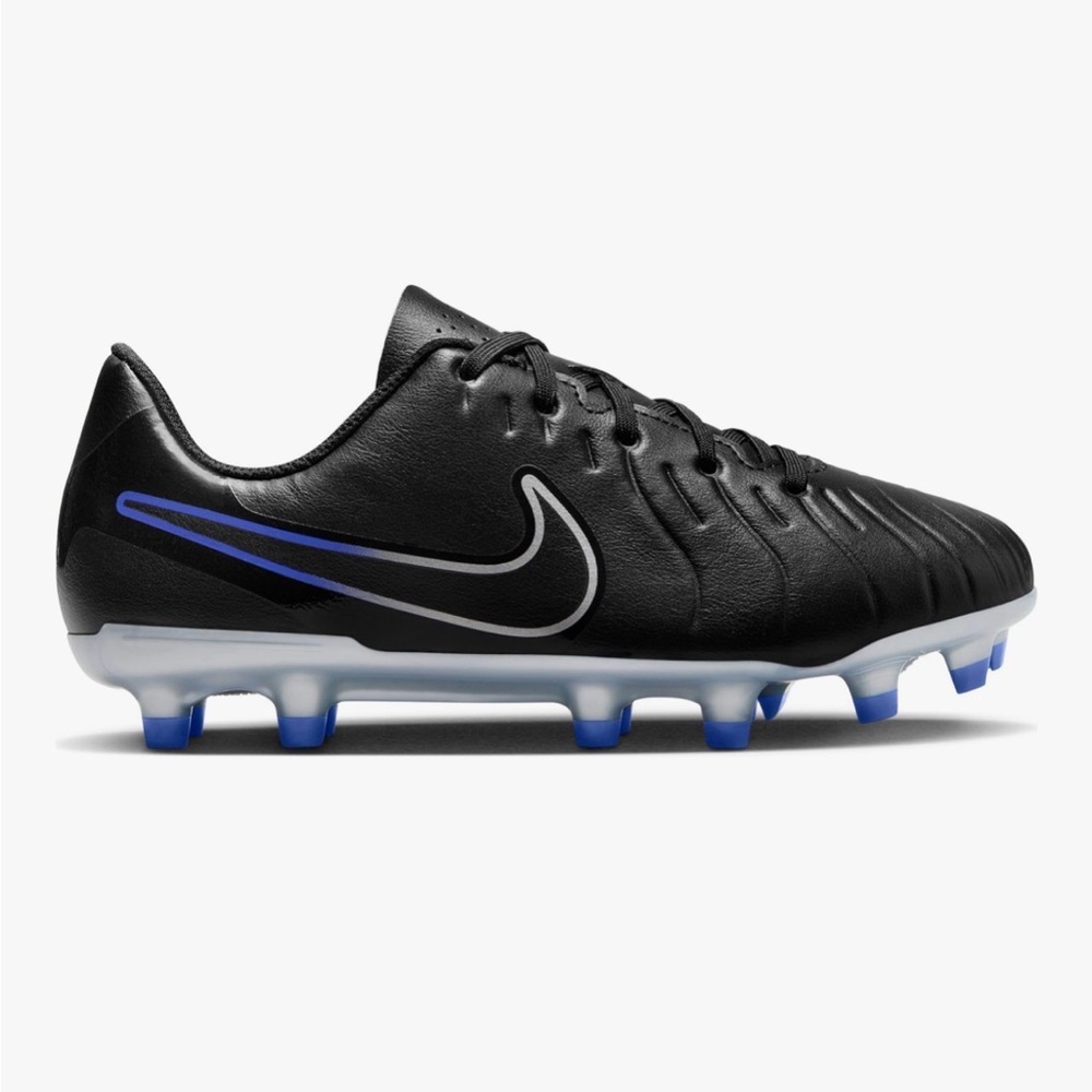 NWOT Nike Tiempo Legend Black Cleats Blue 6Y